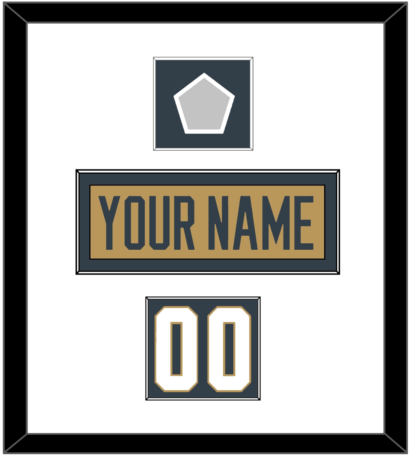 Vegas Nameplate, Number (Shoulder) & 2023 Stanley Cup Finals Patch - Alternate Gold - Essential Tier 1