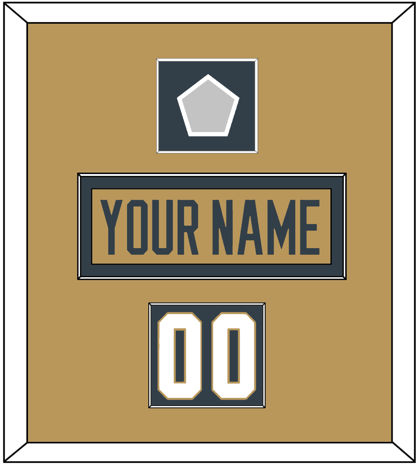 Vegas Nameplate, Number (Shoulder) & 2023 Stanley Cup Champions Patch - Alternate Gold - Essential Tier 2