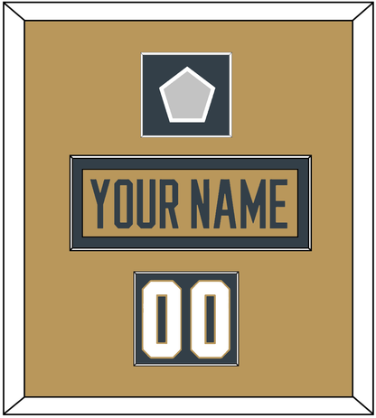 Vegas Nameplate, Number (Shoulder) & 2023 Stanley Cup Champions Patch - Alternate Gold - Essential Tier 2