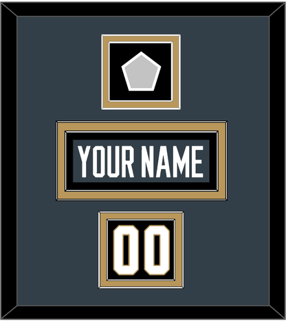 Vegas Nameplate, Number (Shoulder) & 2023 Stanley Cup Finals Patch - Home Steel Gray - Signature Tier 2
