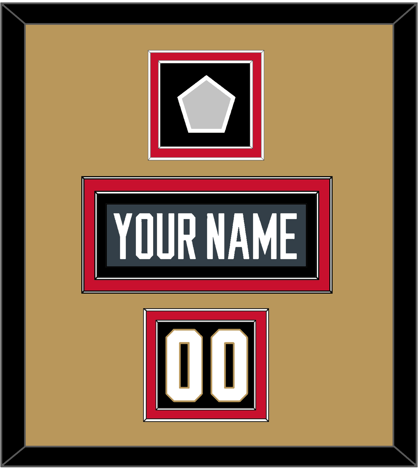 Vegas Nameplate, Number (Shoulder) & 2023 Stanley Cup Finals Patch - Home Steel Gray - Signature Tier 3