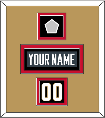 Vegas Nameplate, Number (Shoulder) & 2023 Stanley Cup Champions Patch - Home Steel Gray - Signature Tier 3