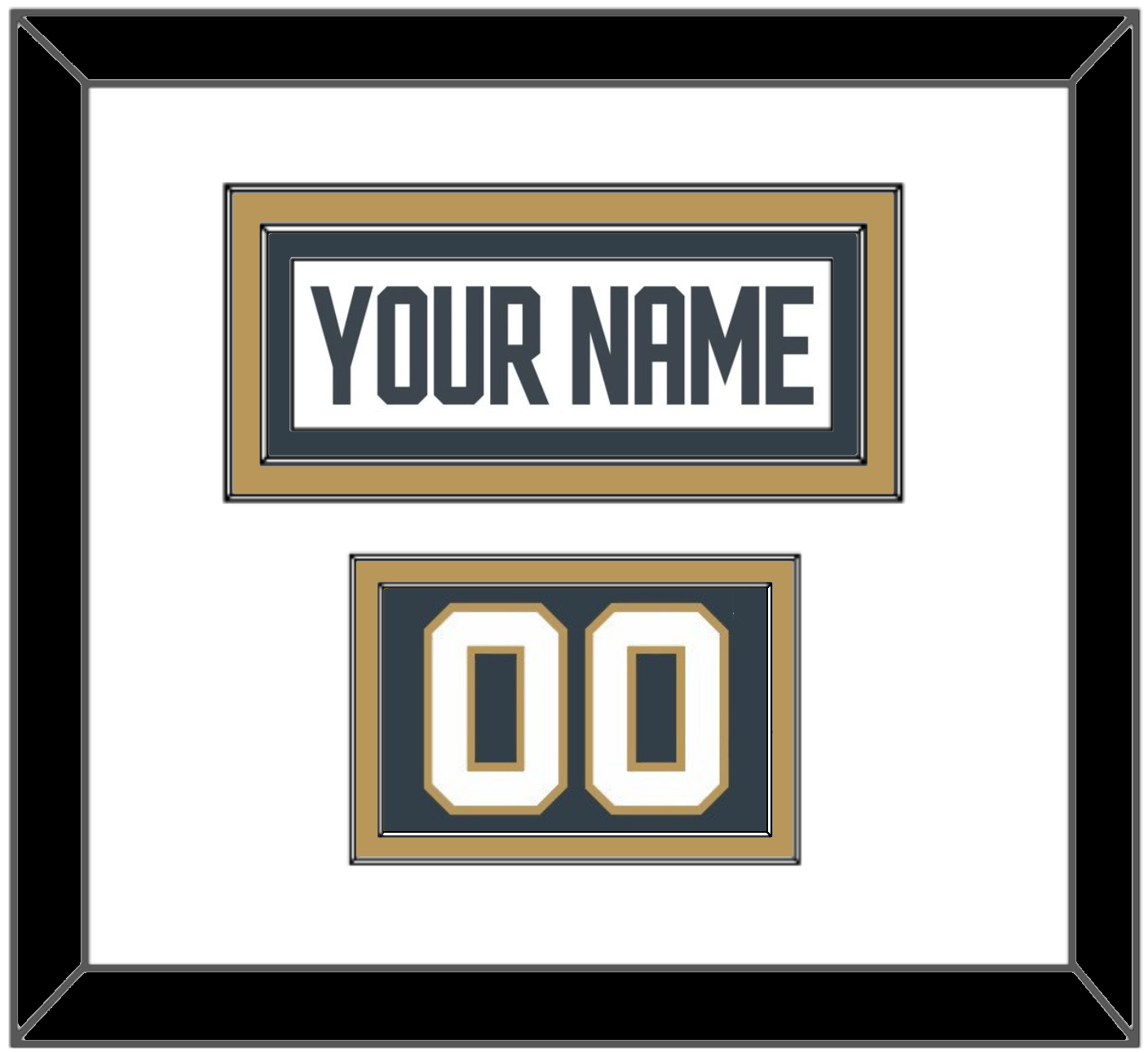 Vegas Nameplate & Number (Shoulder) - Road White - Signature Tier 1