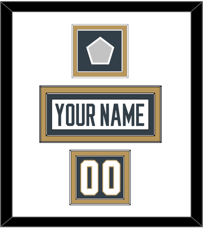 Vegas Nameplate, Number (Shoulder) & 2023 Stanley Cup Champions Patch - Road White - Signature Tier 1