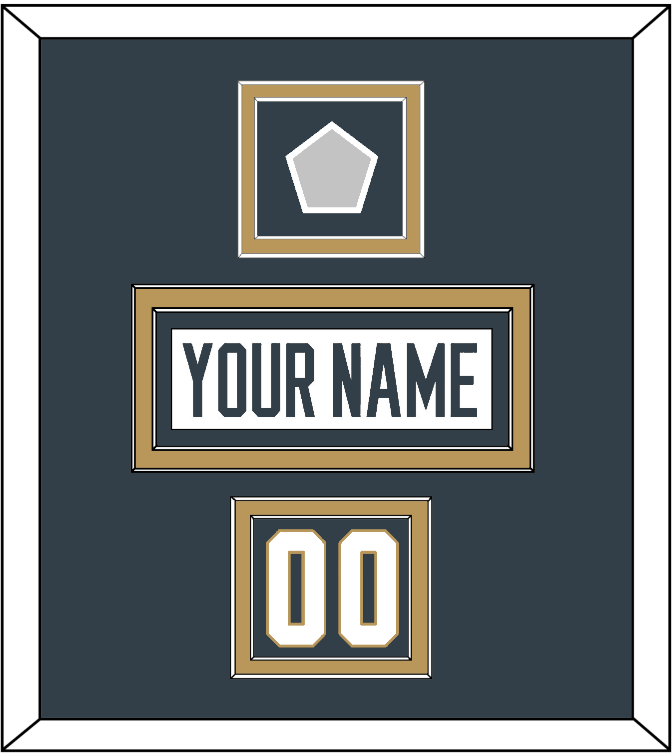 Vegas Nameplate, Number (Shoulder) & 2023 Stanley Cup Finals Patch - Road White - Signature Tier 2