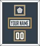 Vegas Nameplate, Number (Shoulder) & 2023 Stanley Cup Finals Patch - Road White - Double Mat 2