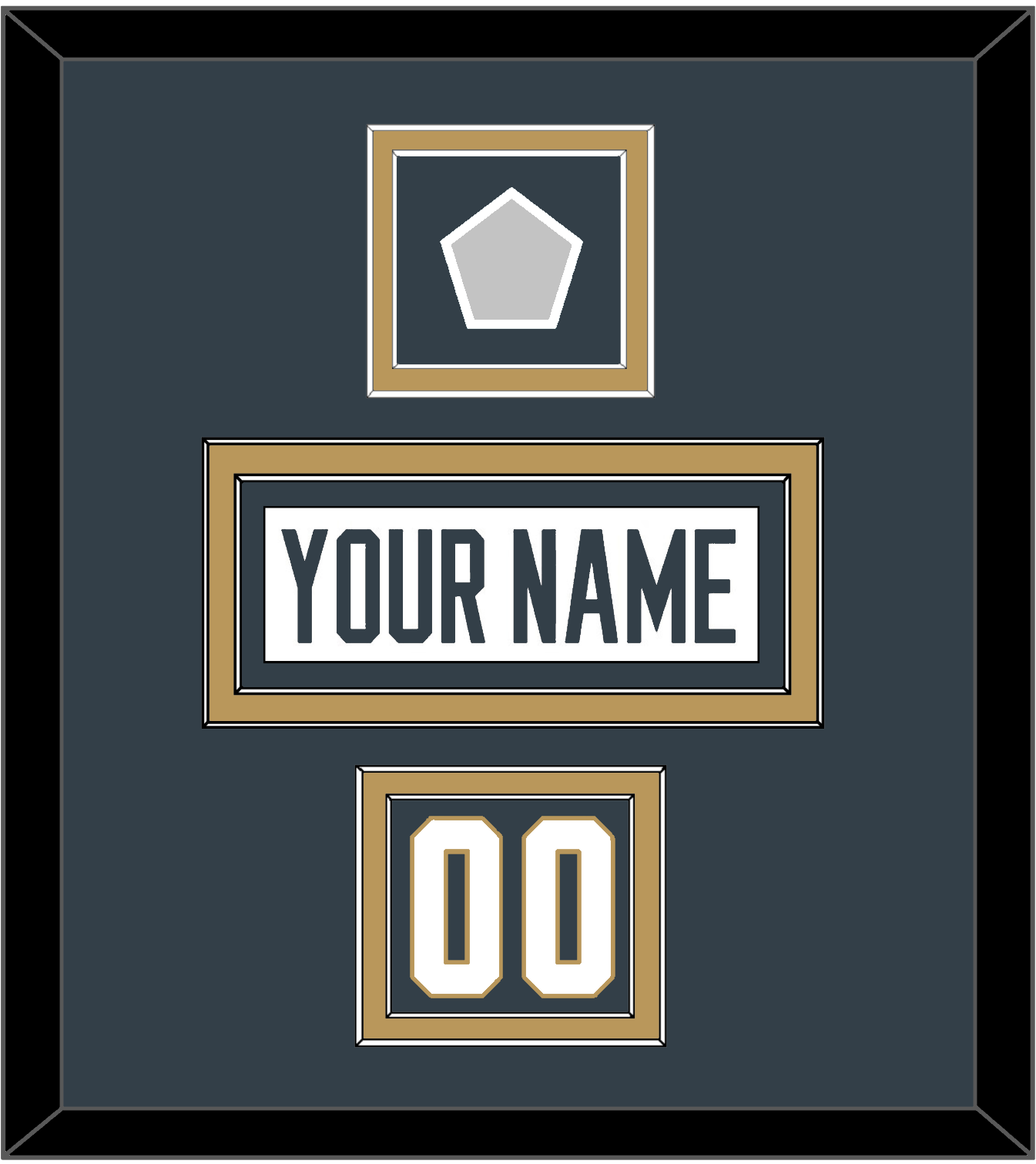 Vegas Nameplate, Number (Shoulder) & 2023 Stanley Cup Finals Patch - Road White - Signature Tier 2