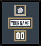 Vegas Nameplate, Number (Shoulder) & 2023 Stanley Cup Finals Patch - Road White - Double Mat 2