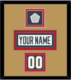 Vegas Nameplate, Number (Shoulder) & 2023 Stanley Cup Finals Patch - Road White - Double Mat 3