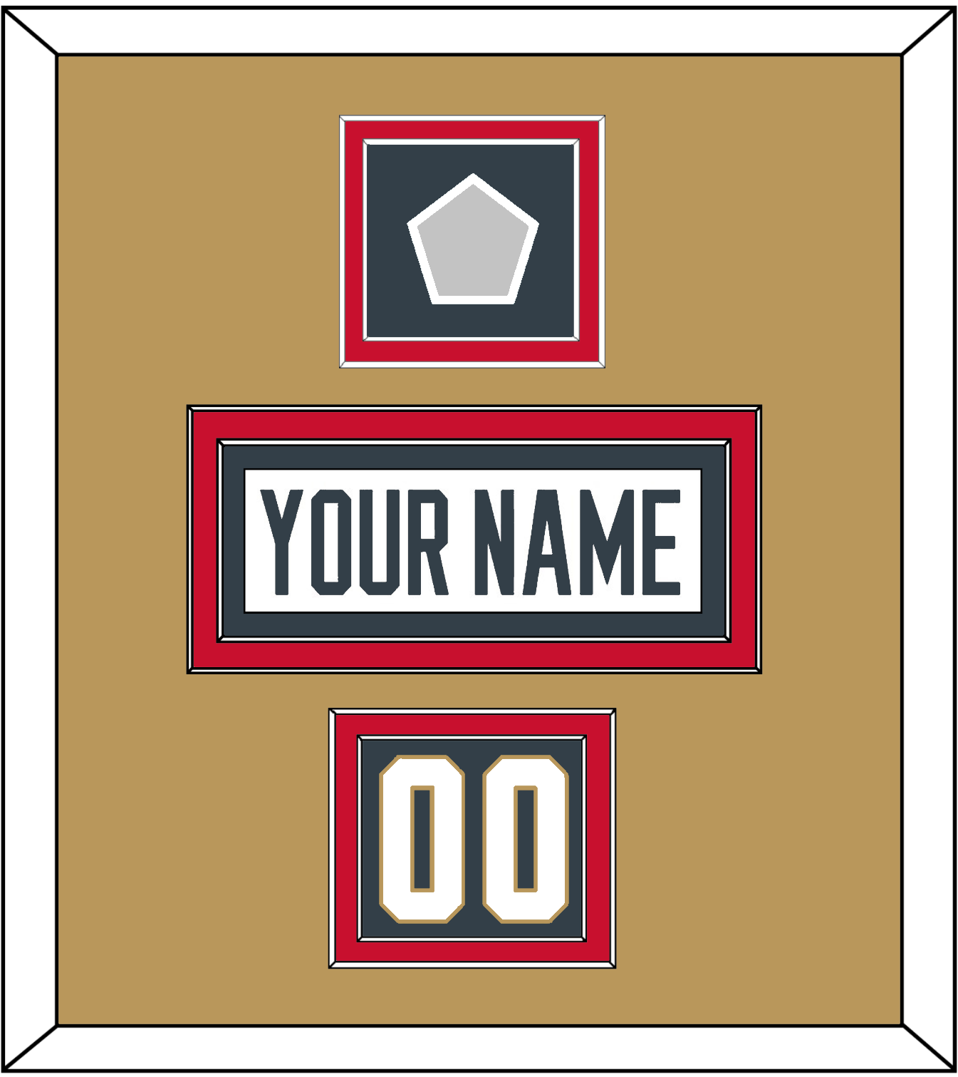Vegas Nameplate, Number (Shoulder) & 2023 Stanley Cup Finals Patch - Road White - Signature Tier 3