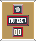 Vegas Nameplate, Number (Shoulder) & 2023 Stanley Cup Finals Patch - Road White - Double Mat 3