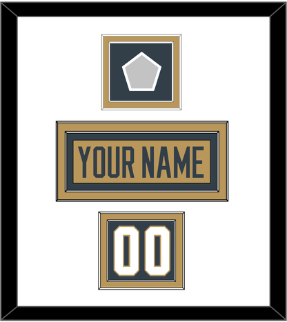 Vegas Nameplate, Number (Shoulder) & 2023 Stanley Cup Champions Patch - Alternate Gold - Signature Tier 1
