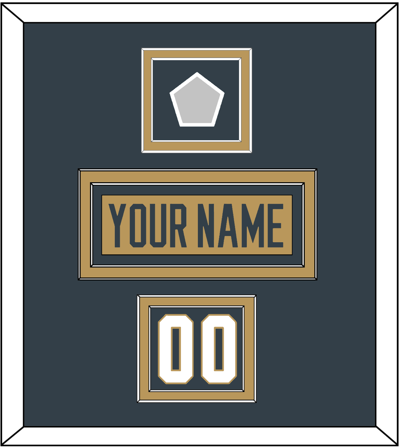 Vegas Nameplate, Number (Shoulder) & 2023 Stanley Cup Finals Patch - Alternate Gold - Signature Tier 3
