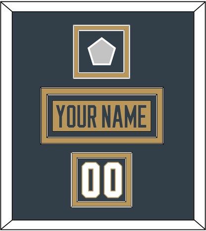 Vegas Nameplate, Number (Shoulder) & 2023 Stanley Cup Finals Patch - Alternate Gold - Signature Tier 3