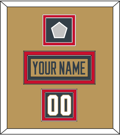 Vegas Nameplate, Number (Shoulder) & 2023 Stanley Cup Finals Patch - Alternate Gold - Signature Tier 4