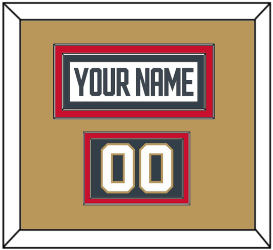 Vegas Nameplate & Number (Shoulder) - Road White - Signature Tier 3