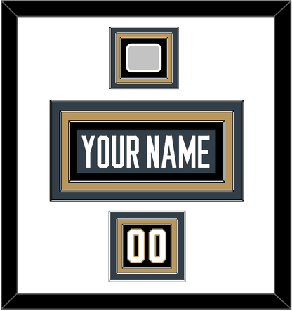 Vegas Nameplate, Number (Shoulder) & 2023 Stanley Cup Finals Patch - Home Steel Gray - Premier Tier 1