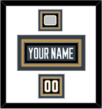 Vegas Nameplate, Number (Shoulder) & 2023 Stanley Cup Finals Patch - Home Steel Gray - Triple Mat 1