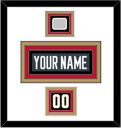 Vegas Nameplate, Number (Shoulder) & 2023 Stanley Cup Champions Patch - Home Steel Gray - Premier Tier 2