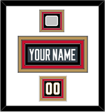 Vegas Nameplate, Number (Shoulder) & 2023 Stanley Cup Finals Patch - Home Steel Gray - Triple Mat 2