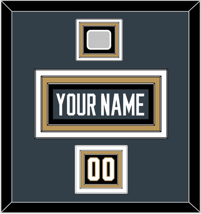 Vegas Nameplate, Number (Shoulder) & 2023 Stanley Cup Champions Patch - Home Steel Gray - Premier Tier 3