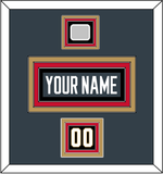 Vegas Nameplate, Number (Shoulder) & 2023 Stanley Cup Finals Patch - Home Steel Gray - Triple Mat 4