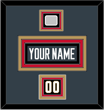 Vegas Nameplate, Number (Shoulder) & 2023 Stanley Cup Finals Patch - Home Steel Gray - Premier Tier 4