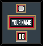 Vegas Nameplate, Number (Shoulder) & 2023 Stanley Cup Finals Patch - Home Steel Gray - Triple Mat 4