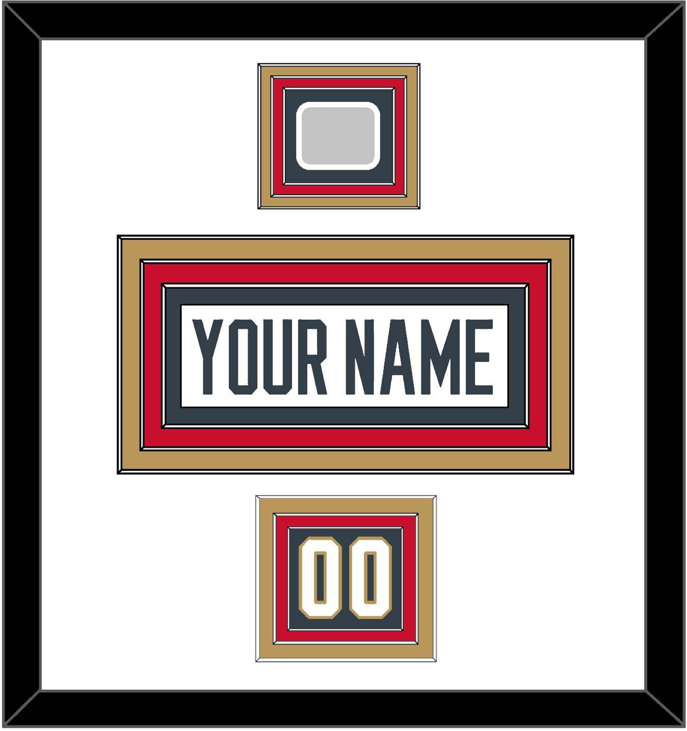 Vegas Nameplate, Number (Shoulder) & 2023 Stanley Cup Champions Patch - Road White - Premier Tier 1