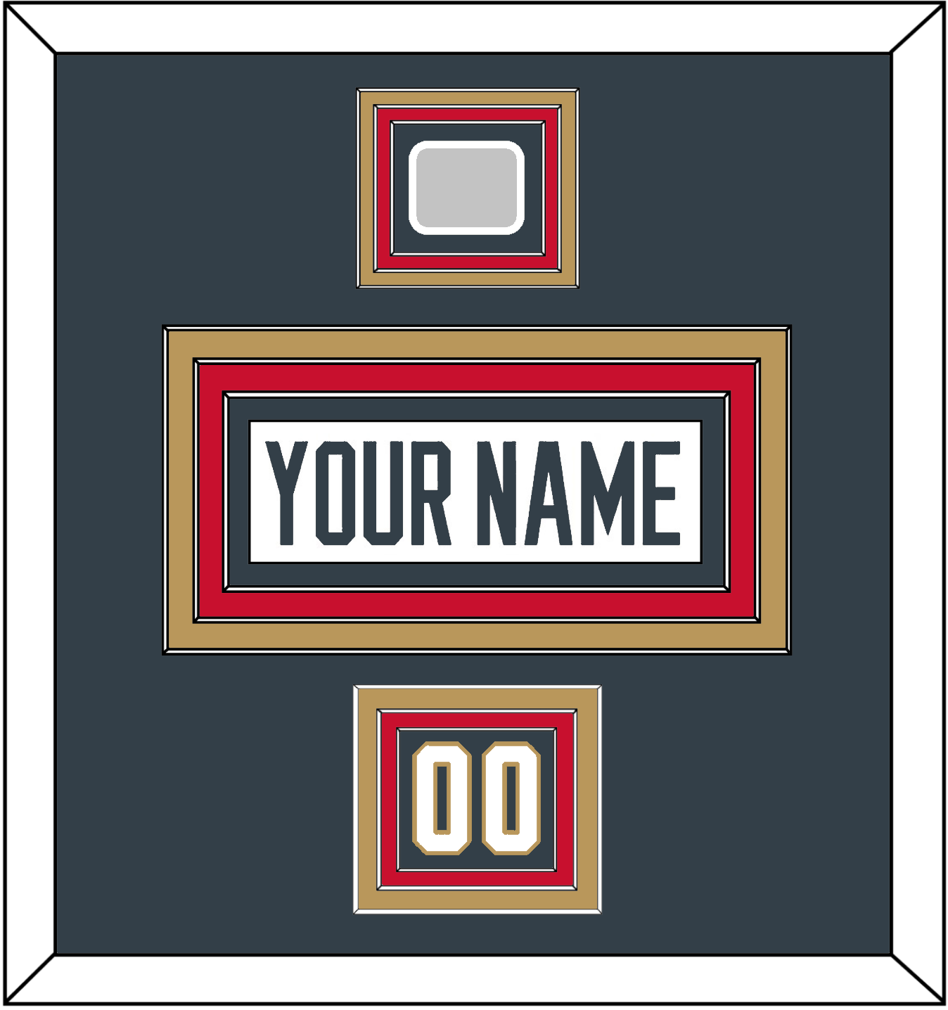 Vegas Nameplate, Number (Shoulder) & 2023 Stanley Cup Finals Patch - Road White - Premier Tier 2
