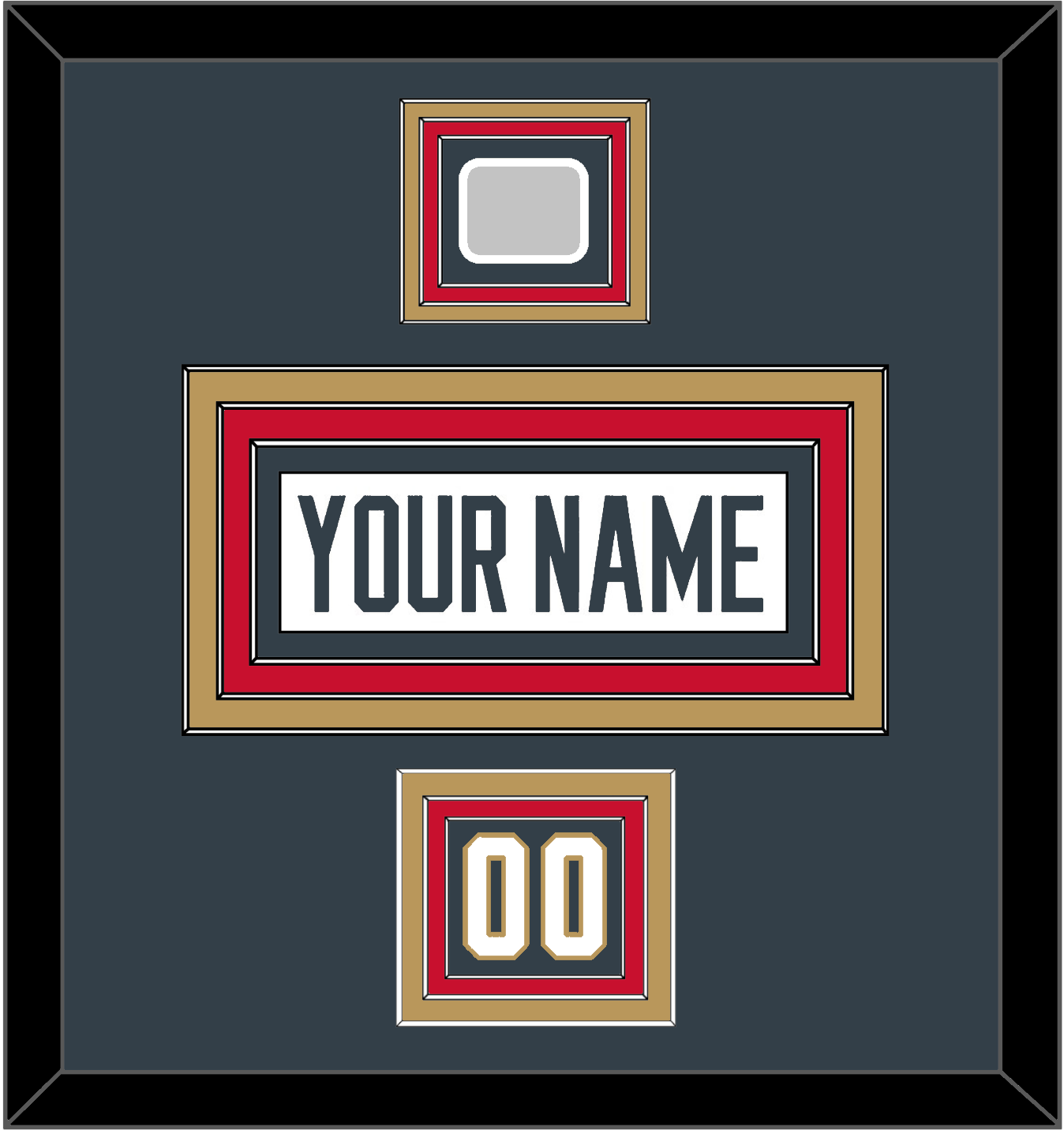 Vegas Nameplate, Number (Shoulder) & 2023 Stanley Cup Champions Patch - Road White - Premier Tier 2