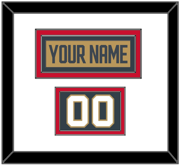 Vegas Nameplate & Number (Shoulder) - Alternate Gold - Double Mat 2