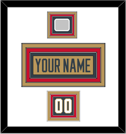 Vegas Nameplate, Number (Shoulder) & 2023 Stanley Cup Champions Patch - Alternate Gold - Premier Tier 1