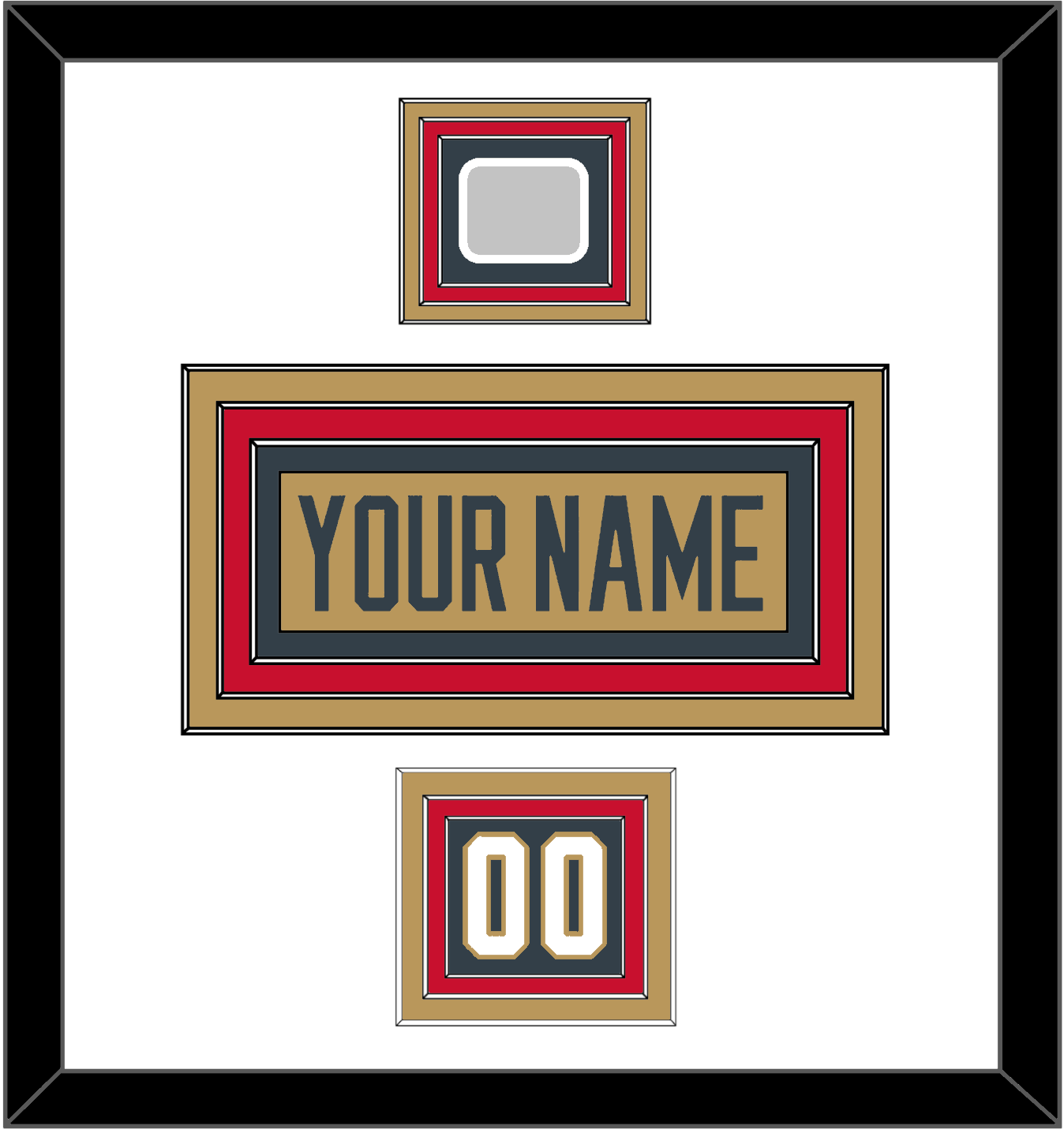 Vegas Nameplate, Number (Shoulder) & 2023 Stanley Cup Finals Patch - Alternate Gold - Premier Tier 1