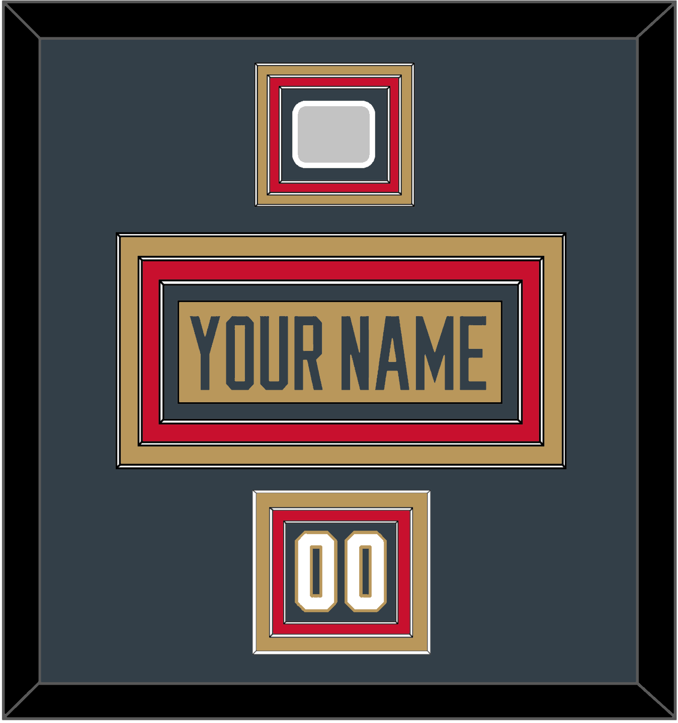 Vegas Nameplate, Number (Shoulder) & 2023 Stanley Cup Champions Patch - Alternate Gold - Premier Tier 2
