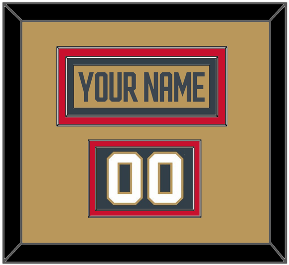 Vegas Nameplate & Number (Shoulder) - Alternate Gold - Double Mat 3