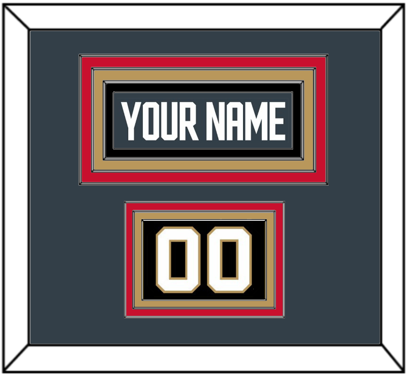 Vegas Nameplate & Number (Shoulder) - Home Steel Gray - Premier Tier 2