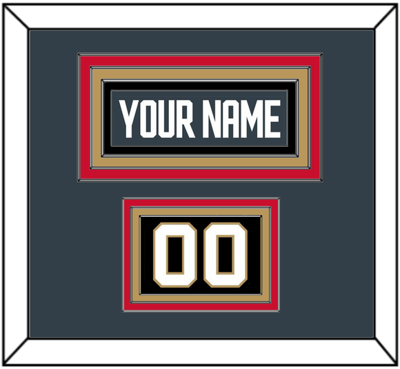 Vegas Nameplate & Number (Shoulder) - Home Steel Gray - Triple Mat 2