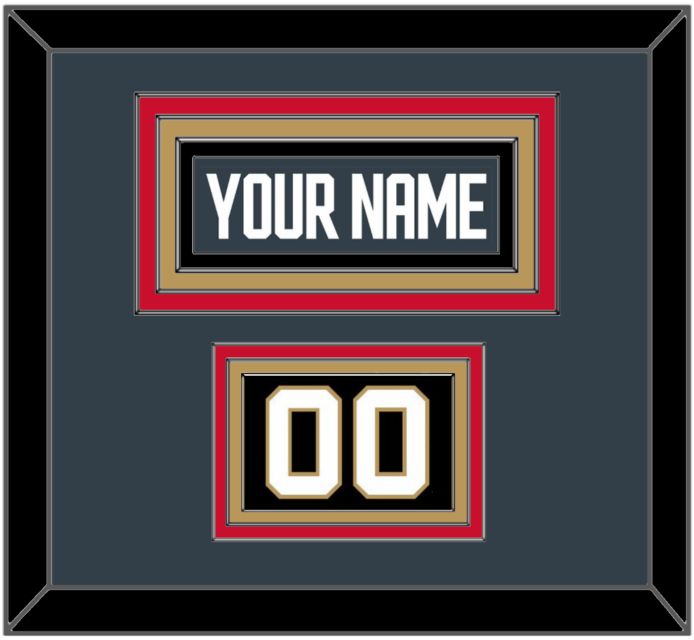Vegas Nameplate & Number (Shoulder) - Home Steel Gray - Premier Tier 2