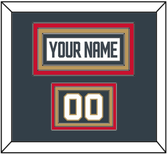 Vegas Nameplate & Number (Shoulder) - Road White - Premier Tier 2