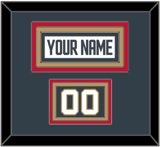 Vegas Nameplate & Number (Shoulder) - Road White - Premier Tier 2