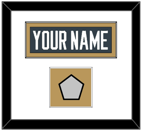 Vegas Nameplate & 2023 Stanley Cup Champions Patch - Home Steel Gray - Single Mat 1