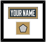 Vegas Nameplate & 2023 Stanley Cup Champions Patch - Home Steel Gray - Single Mat 1