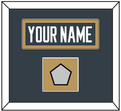 Vegas Nameplate & 2023 Stanley Cup Champions Patch - Home Steel Gray - Essential Tier 2