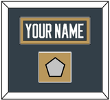 Vegas Nameplate & 2023 Stanley Cup Champions Patch - Home Steel Gray - Single Mat 2