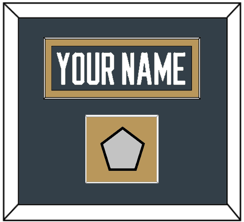 Vegas Nameplate & 2023 Stanley Cup Finals Patch - Home Steel Gray - Single Mat 2