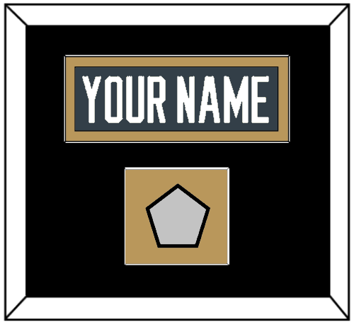 Vegas Nameplate & 2023 Stanley Cup Finals Patch - Home Steel Gray - Single Mat 3