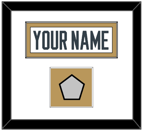 Vegas Nameplate & 2023 Stanley Cup Champions Patch - Road White - Single Mat 1