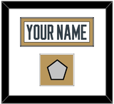 Vegas Nameplate & 2023 Stanley Cup Champions Patch - Road White - Single Mat 1