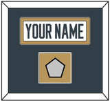 Vegas Nameplate & 2023 Stanley Cup Champions Patch - Road White - Single Mat 2